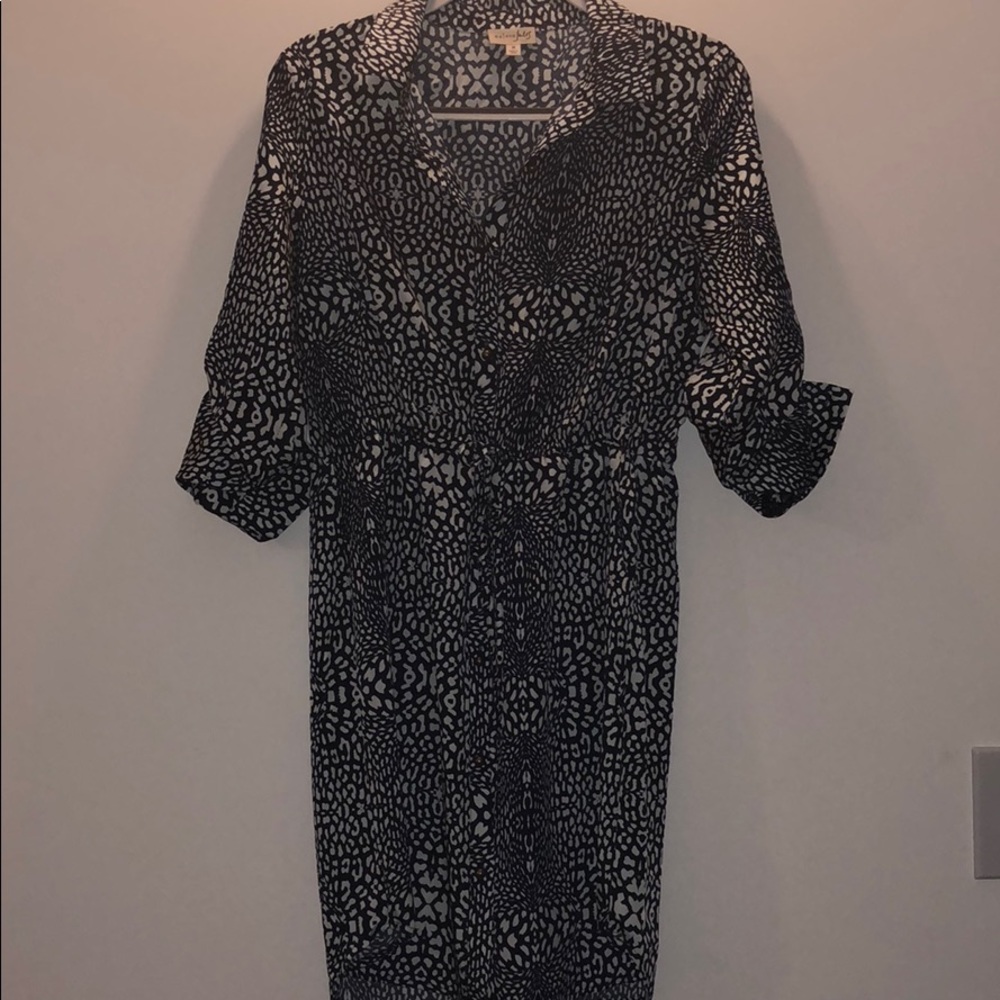 Maison Jules Blue and White Printed Dress